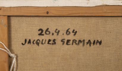 Jacques GERMAIN (1915-2001) Composition, 1964.
Huile sur toile.
Signée et datée en...