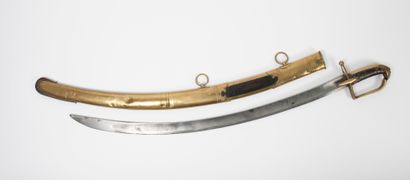 Klingenthal Hussar saber, model An IV, Revolutionary period and following.

Brass...