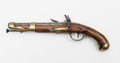 Manufacture [Royale] de Charleville Pistolet à silex de cavalerie, modèle 1763/1766.

Platine,...