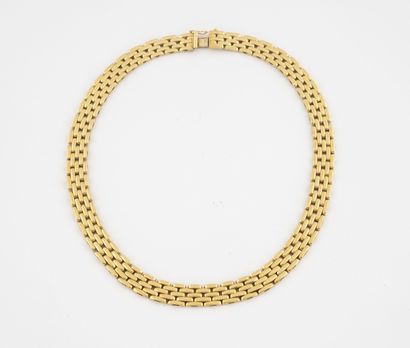Yellow gold (750) articulated necklace with...