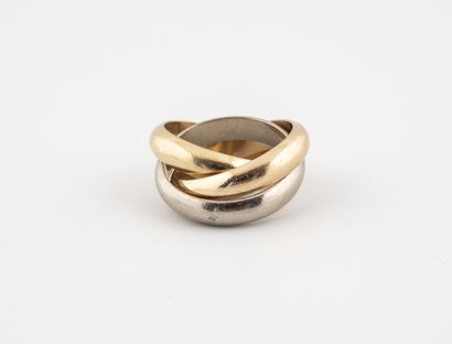 Three-ring ring in three-tone gold (750)....