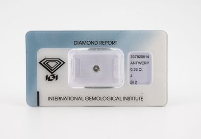 null Brilliant cut diamond of 0.33 carat, under seal. 

J color. 

SI2 clarity. 

IGI...