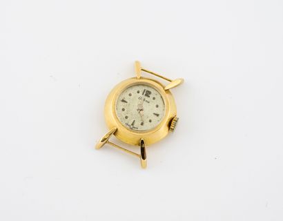 CORTINA Yellow gold (750) lady's wristwatch round case 
Dial with cream background,...