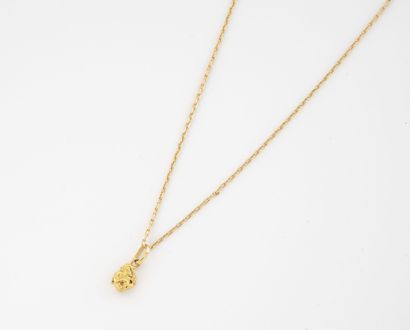 Yellow gold (750) necklace chain with a yellow...