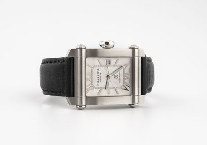 CHARRIOL Génève, Colombus Men's wrist watch. 
Rectangular steel case. 
Dial with...