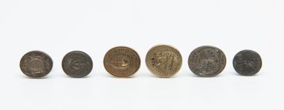 EUROPE, Fin du XVIIIème - début du XIXème siècle Six seals, five of which are thumb...