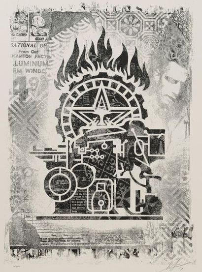 SHEPARD FAIREY (1970) Damaged Stencil series, 2017.
Impression offset sur papier.
Portfolio...