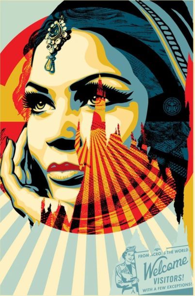 SHEPARD FAIREY (1970) Target exceptions, 2020. 
 Colour silkscreen on paper. 
Signed...