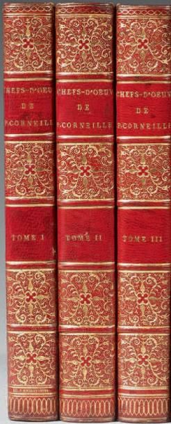 CORNEILLE (Pierre) Les Chefs-d'Oeuvres... Paris, Didot, 1814; 3 vol. in-8, mar. rouge...