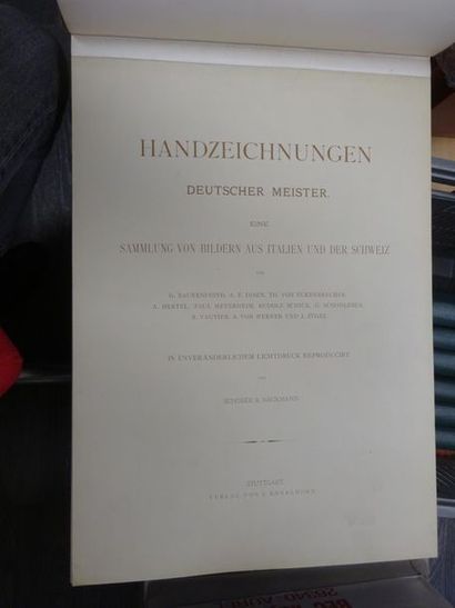 null Handzeichnungen deutscher meister.
Recueil de gravures.
1 vol. in-folio, reliure....