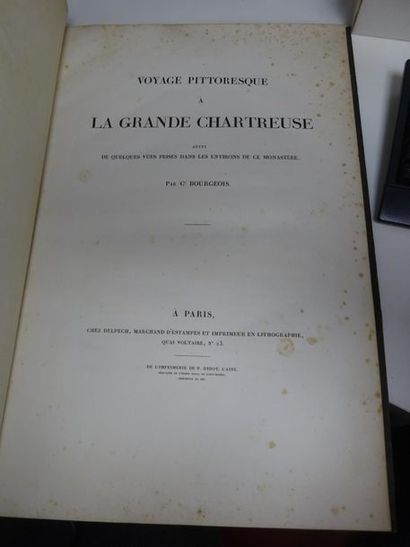 Ct BOURGEOIS Voyage pittoresque à la Grande Chartreuse.
Paris, Delpech
1 vol. grand...