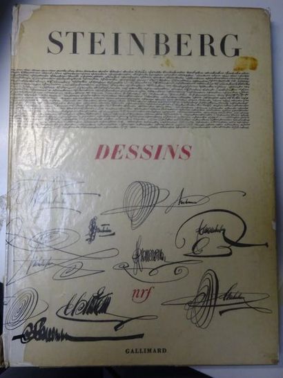 STEINBERG Dessins. 
Gallimard, Paris, 1956.
Un volume in-folio, relié. 
Etat d'usage....