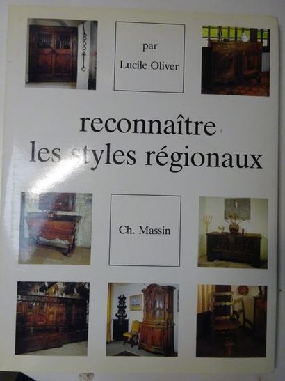 LUCILE OLIVIER Reconnaître les styles régionaux. 
CH.Massin. 
Un volume in-4 relié....