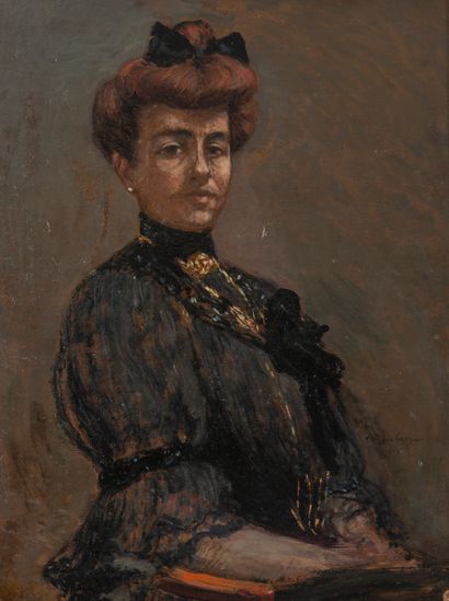 Joseph-Victor Roux-Champion (1871-1953) Portrait de femme, 1905.

Huile sur carton.

Signé...