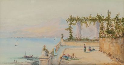 E. SIVADO (XIXème - XXème siècle) Vue d'Amalfi et Vue de Naples

Deux aquarelles...