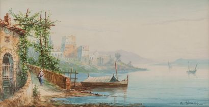 E. SIVADO (XIXème - XXème siècle) Vue d'Amalfi et Vue de Naples

Deux aquarelles...
