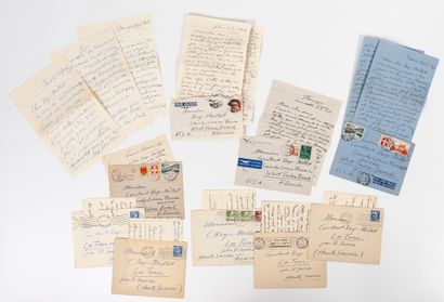 Alberto GIACOMETTI (1901-1966) Importante correspondance.

11 lettres autographes...