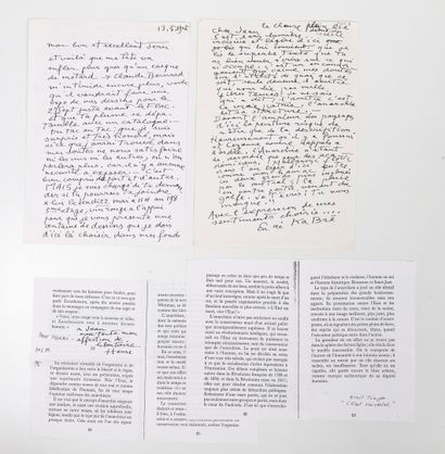 Henri Cartier-Bresson (1908-2004) 2 lettres autographes signées, à Jean Leymarie....