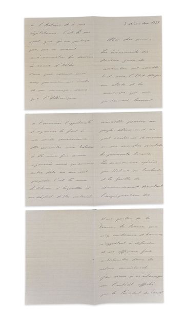 Charles de GAULLE (1890 - 1970) Importante lettre autographe signée et datée du 3...