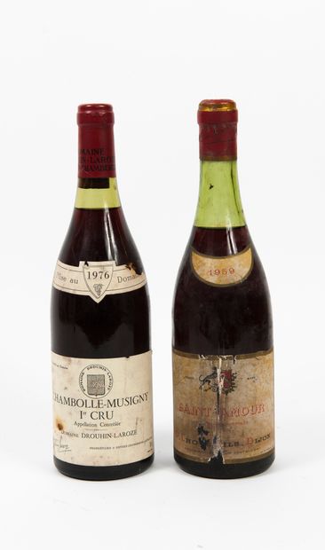 SAINT-AMOUR Une bouteille, 1959. 

S. Lhote & Fils Dijon.

Niveau bas - vidange....