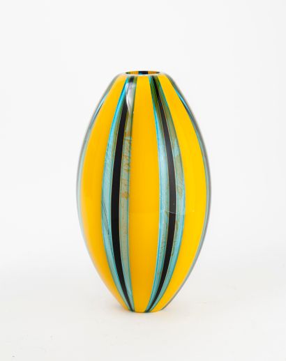 SALVIATI Vase Perles 3, 2007.

In Murano glass.

Signed and dated on the back.

H....
