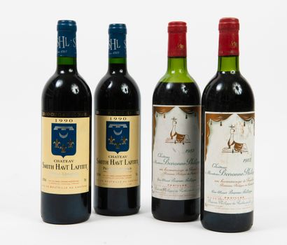 Château Mouton Baronne Philippe Two bottles, 1982. 

One high shoulder level, the...