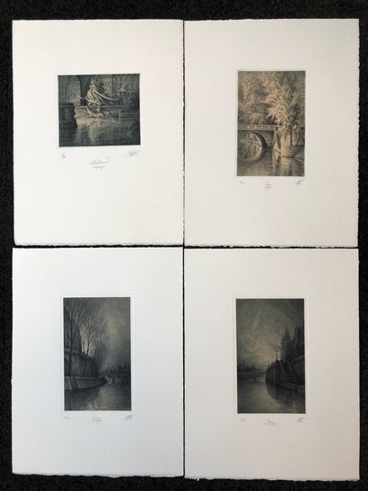 Jean-Michel MATHIEUX-MARIE (1947) Lot of eight etchings on paper.

- The Compromised...
