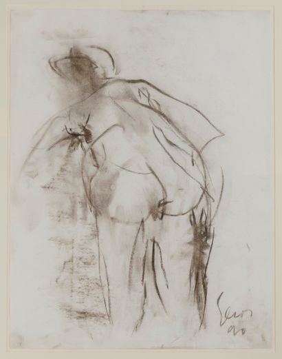 Eugène LEROY (1910-2000) Untitled, LRZ 161/00, 1998.

Charcoal on paper. 

Signed...