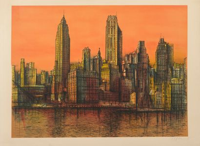 Jean CARZOU (1907-2000) New-York, 1975.

Lithographie en couleurs sur papier.

Signé...