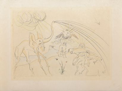 Salvador DALI (1904-1989) The Animals Sick of the Plague, 1974.

Plate from the suite...