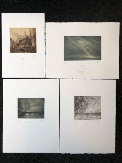 Jean-Michel MATHIEUX-MARIE (1947) Lot of eight etchings on paper.

- La Flèche, 1993.

Signed...