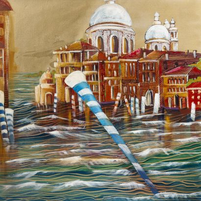 Anne Valérie DUCHATEAU (XXème-XXIème siècle) Venice.

Mixed media on canvas.

Unsigned.

80...