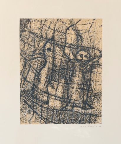D'après Max ERNST Untitled.

Lithograph in colors on paper.

Signed lower left.

31...