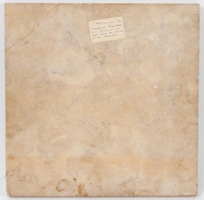 Joséphine BEAUDOUIN (1909-2005) Marmorae, shells.

Oil on marble.

Signed lower right.

30...