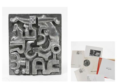 Albin COURTOIS (1928-2015) Untitled, 1971.

Bas-relief.

Rectangular steel proof...