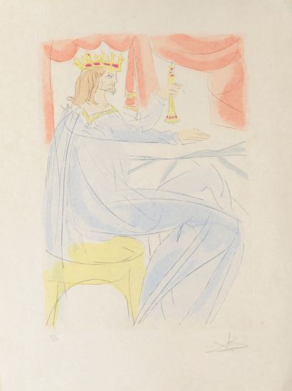 Salvador DALI (1904-1989) Sans titre.

Pointe-sèche réhaussée au pochoir sur papier.

Signé...