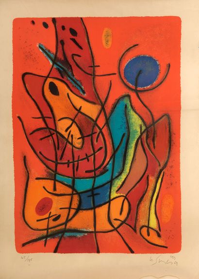 Jean-Baptiste VALADIÉ (1933) Untitled.

Lithograph in colors on paper.

Signed lower...