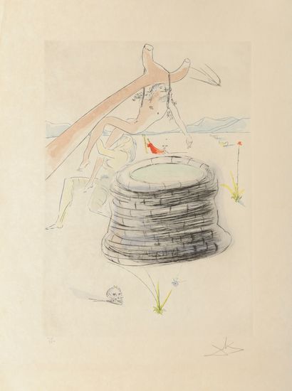 Salvador DALI (1904-1989) Sans titre.

Pointe-sèche réhaussée au pochoir sur papier.

Signé...