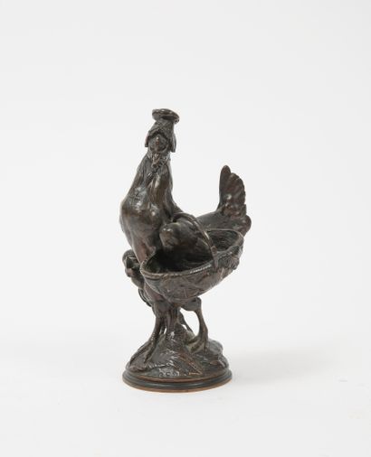 D'après Alphonse ARSON (1822-1895) La poule au panier et son poussin. 



Epreuve...