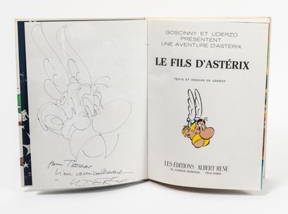 Albert UDERZO (1927-2020) Asterix's son.

First edition enriched with a drawing representing...