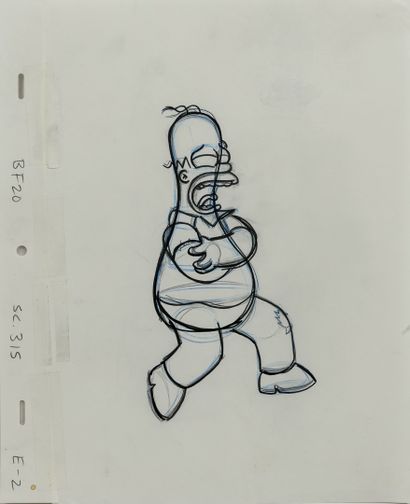 Studio Matt GROENING Homer. The Simpsons.

Graphite, coloured pencil and felt pen...