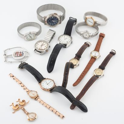 null Lot of various wrist watches including ARTOP...

Wear, accidents.