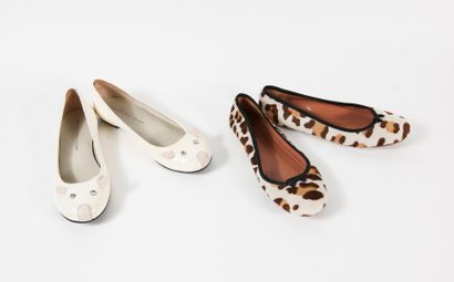 Marc by Marc JACOBS, ALAIA Lot including two pairs of ballerinas:

- Marc by Marc...
