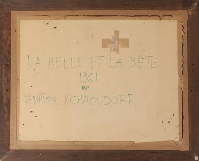 Jeantimir Kchaoudoff (1941-2017) La belle et la bête, 1961. 

Encre et gouache sur...