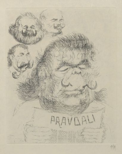 TIM (1919-2002) Legitimacy, 1971.

PravDali.

Etching on paper. 

Signed lower right.

38...