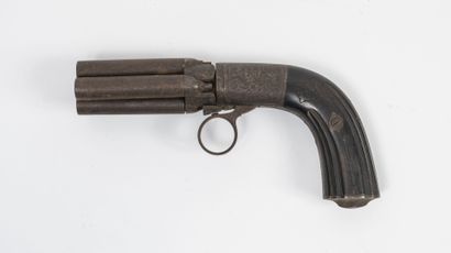 BELGIQUE, milieu du XIXème siècle Pistolet-revolver à percussion à capsule, système...