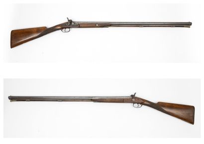 BELGIQUE, milieu du XIXème siècle Single-shot capsule percussion rifle.

Lock and...