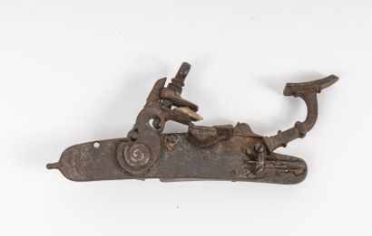ITALIE, seconde moitié du XVIIIème ou début du XIXème siècle Rifle lock, chenapan...