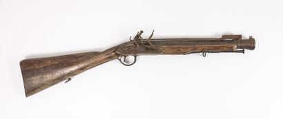 FRANCE ou ANGLETERRE, vers 1800-1820 ROBIN.

Blunderbuss rifle with flint of navy.

Lock,...