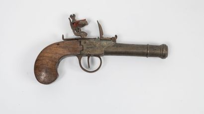 FRANCE ou ANGLETERRE, début du XIXème siècle Pistolet à percussion, à un coup, de...